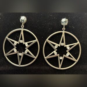 Sabika Silver Star Design Earrings